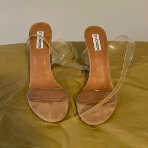 Good condition acrylic transparent strappy sandals